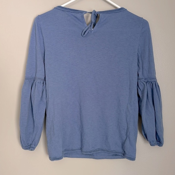 LOFT Lantern Sleeve Pullover Blouse - Picture 4 of 5